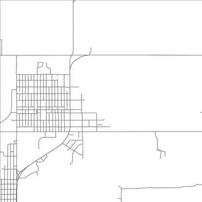 ROAD MAP OF COMMERCE, OKLAHOMA BY MAPBAKES