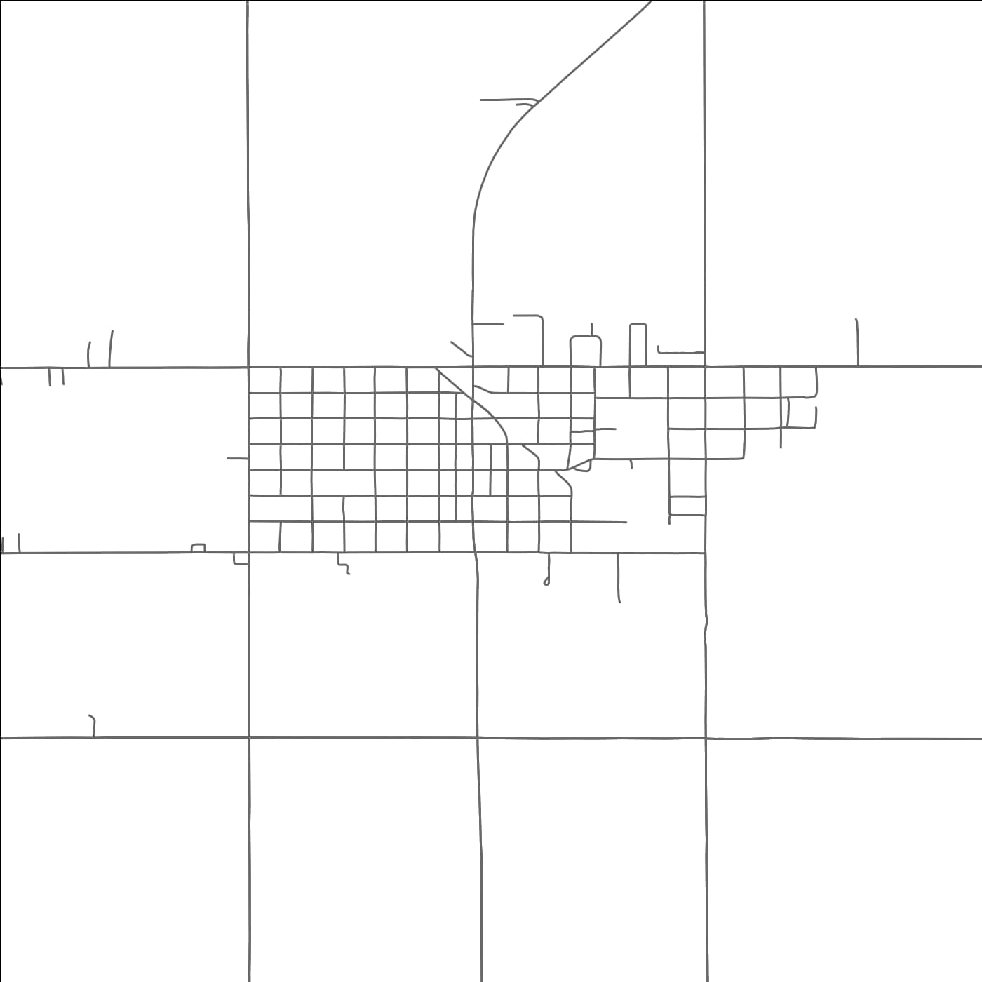 ROAD MAP OF CRESCENT, OKLAHOMA BY MAPBAKES