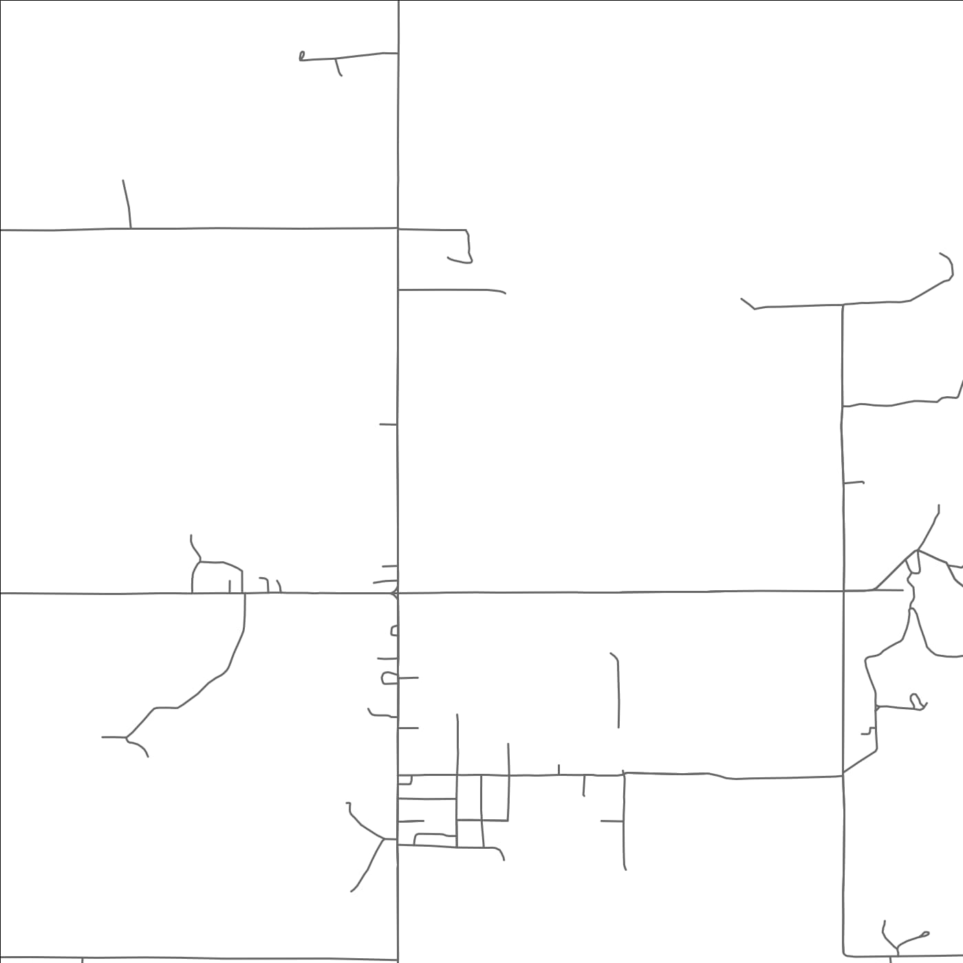 ROAD MAP OF CROMWELL, OKLAHOMA BY MAPBAKES