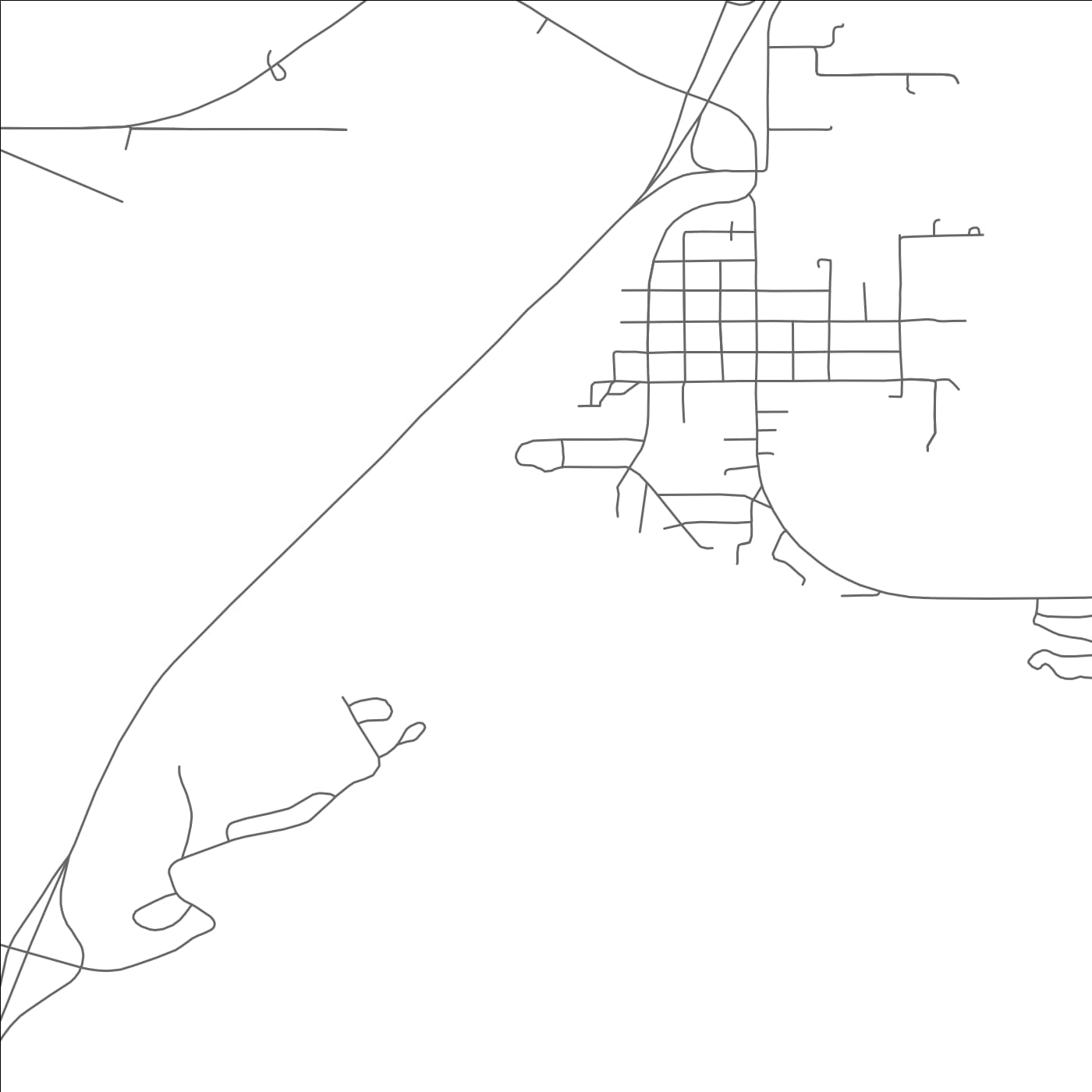 ROAD MAP OF CROWDER, OKLAHOMA BY MAPBAKES