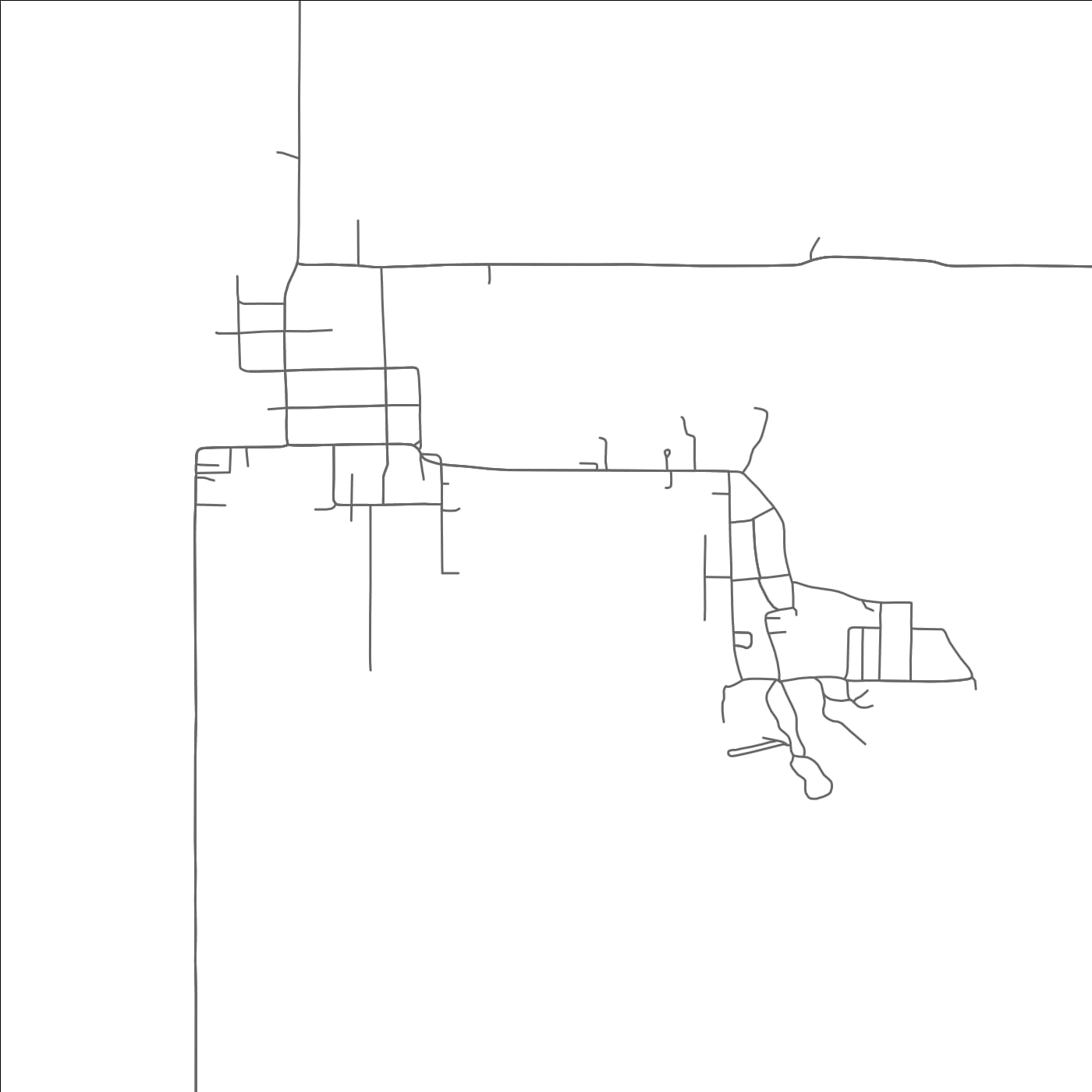 ROAD MAP OF CUMBERLAND, OKLAHOMA BY MAPBAKES