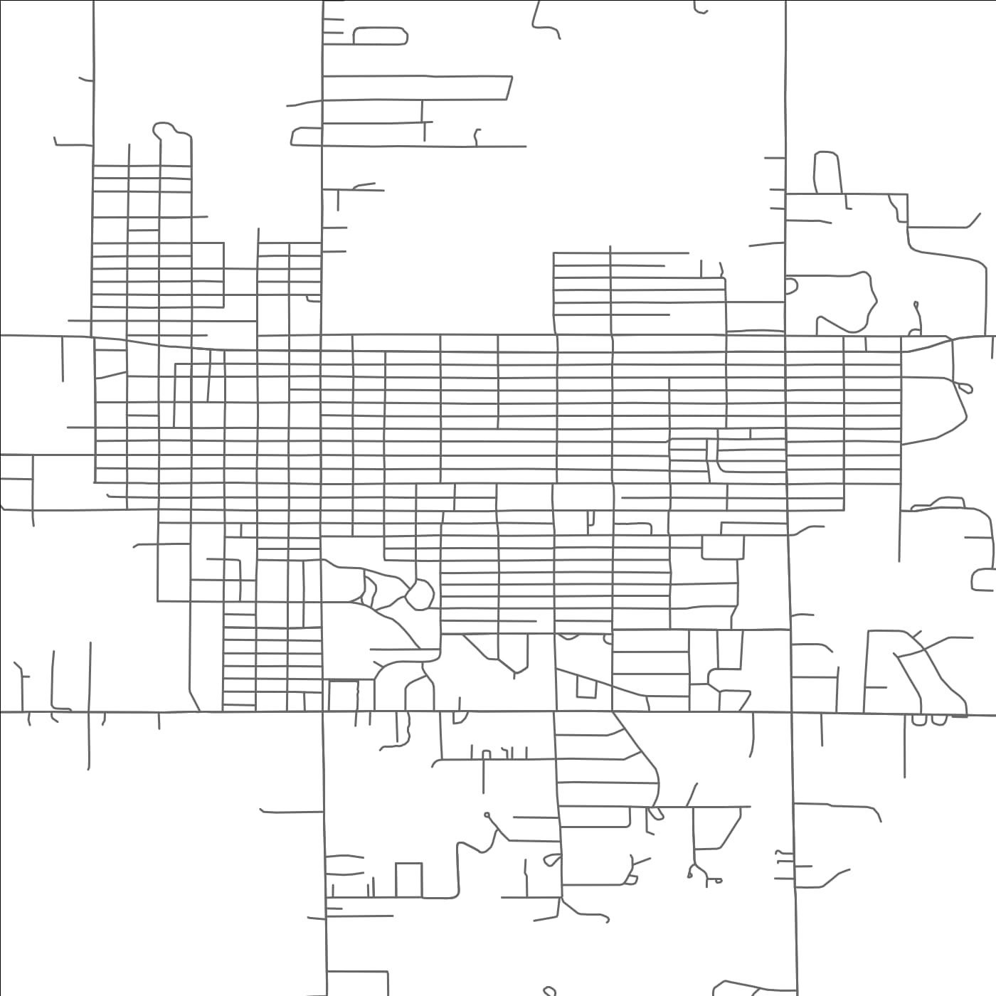 ROAD MAP OF CUSHING, OKLAHOMA BY MAPBAKES