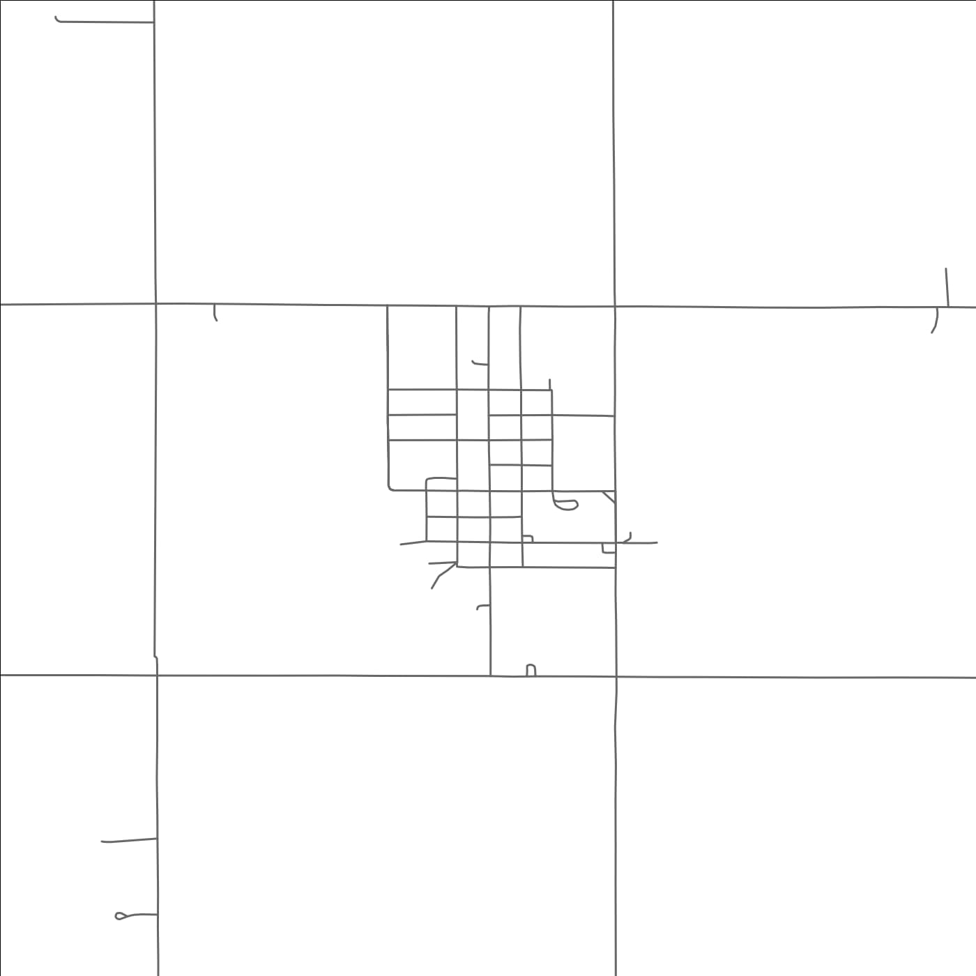 ROAD MAP OF DACOMA, OKLAHOMA BY MAPBAKES