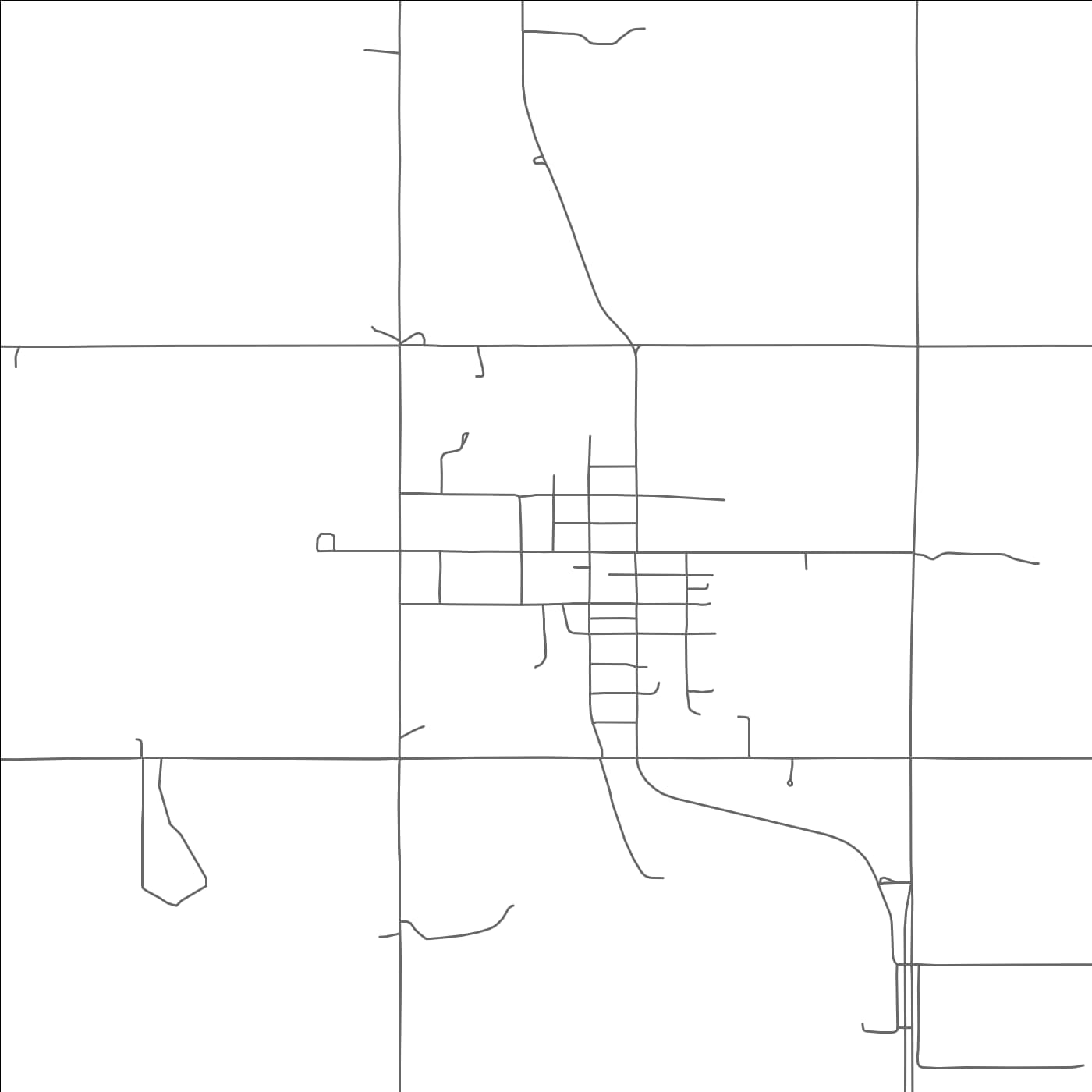 ROAD MAP OF DELAWARE, OKLAHOMA BY MAPBAKES