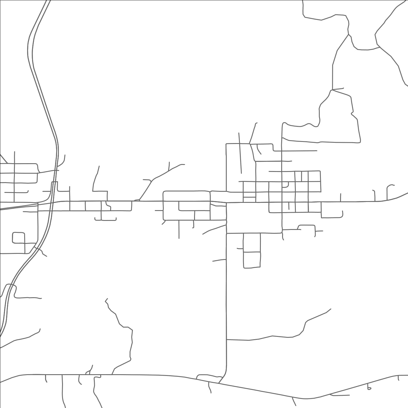 ROAD MAP OF DEWAR, OKLAHOMA BY MAPBAKES