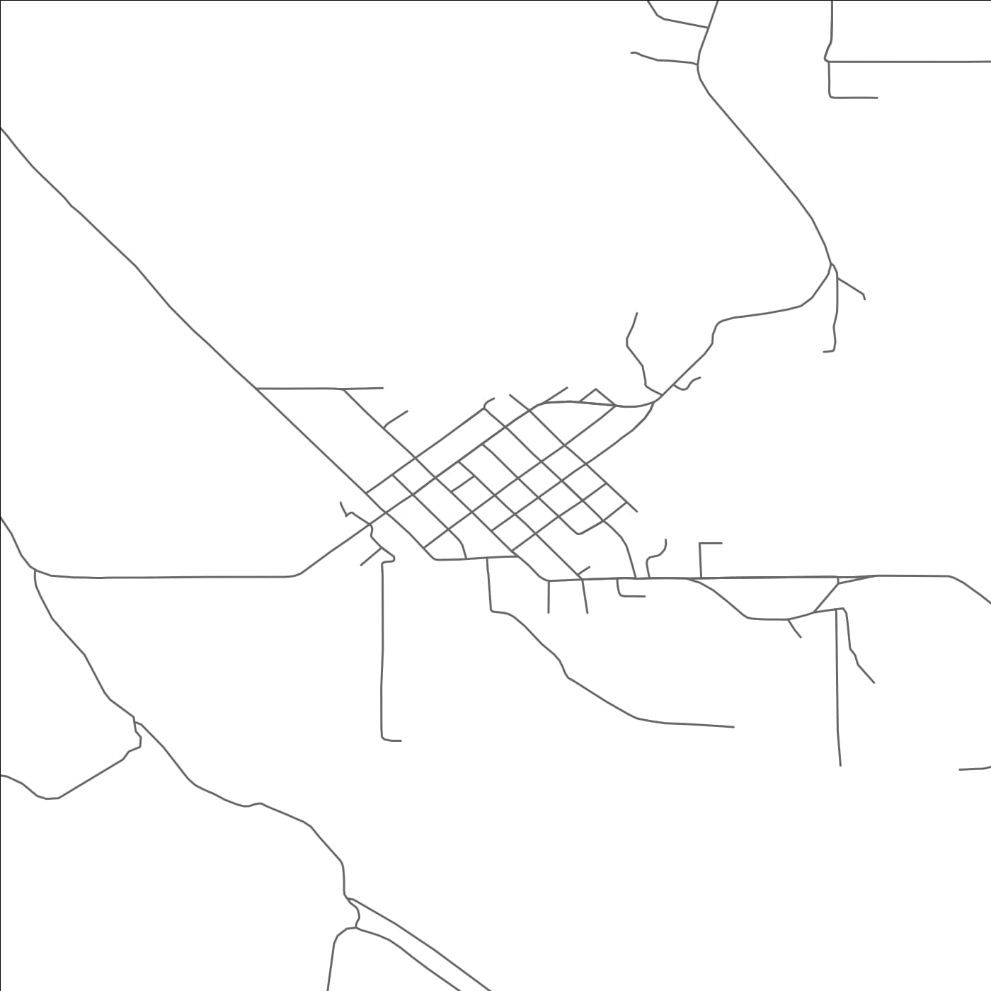 ROAD MAP OF DOUGHERTY, OKLAHOMA BY MAPBAKES