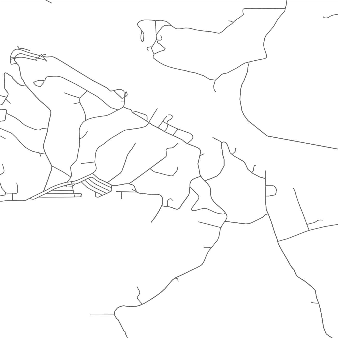 ROAD MAP OF DROWNING CREEK, OKLAHOMA BY MAPBAKES