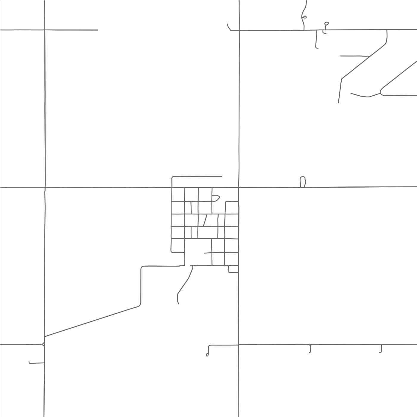 ROAD MAP OF DRUMMOND, OKLAHOMA BY MAPBAKES