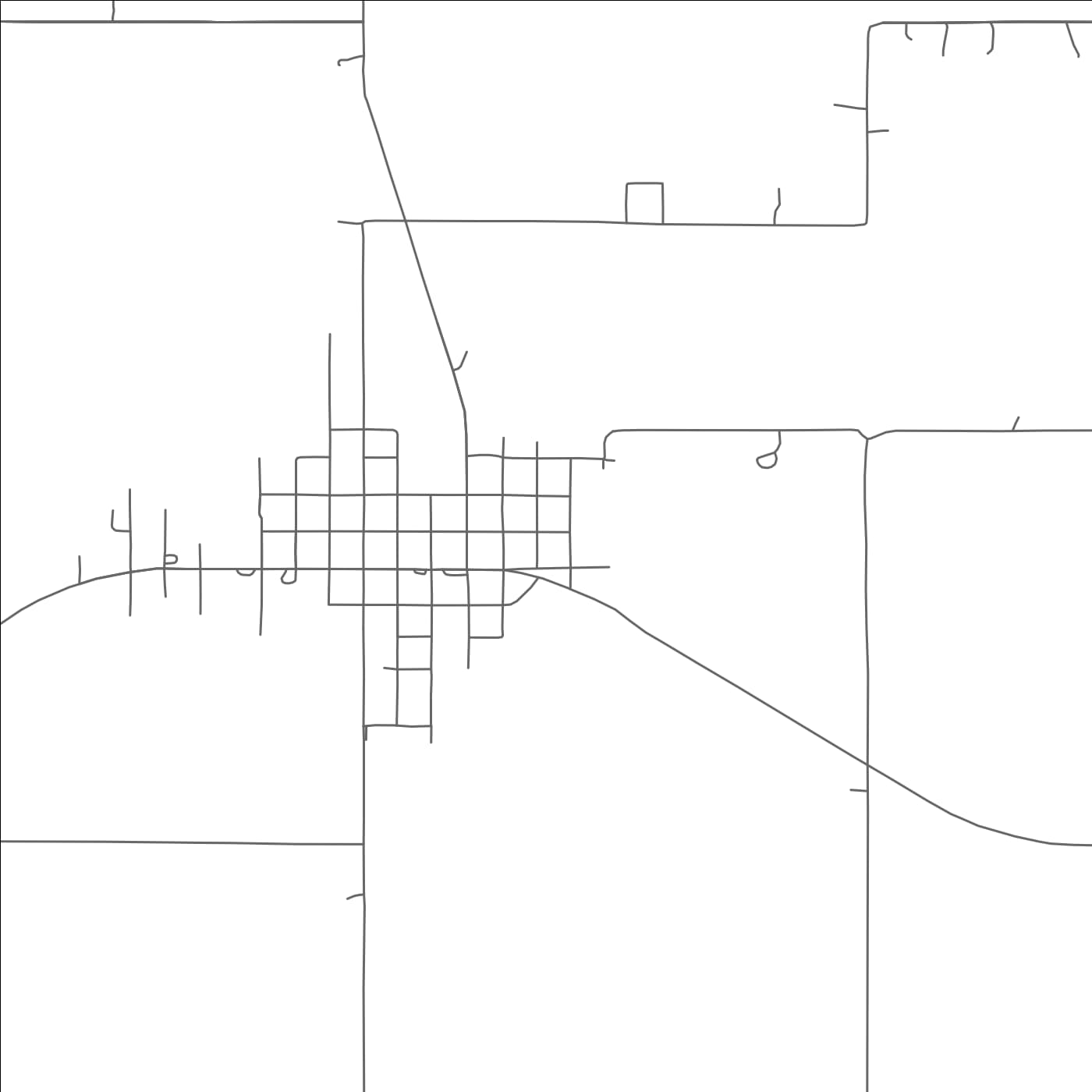 ROAD MAP OF DUSTIN, OKLAHOMA BY MAPBAKES