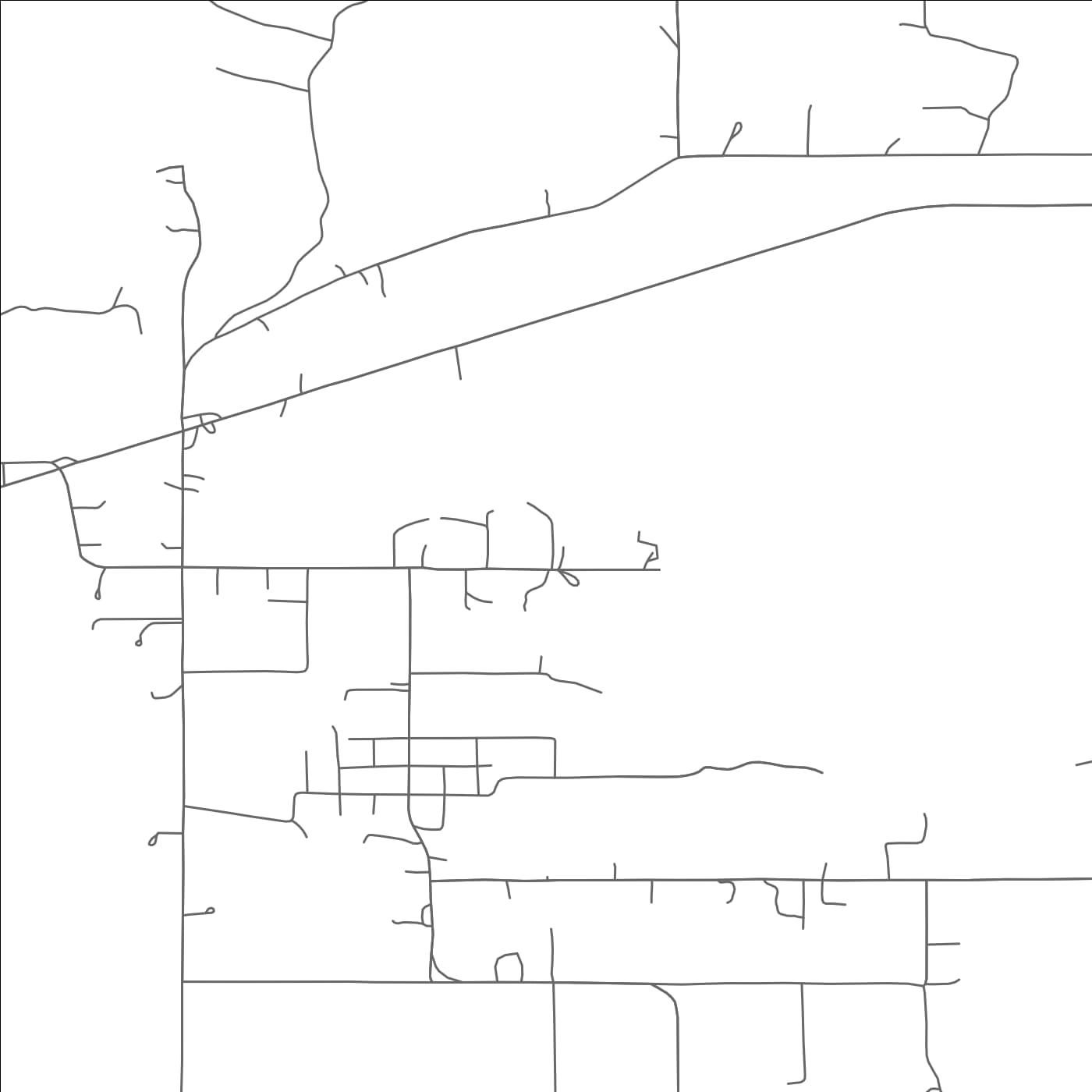 ROAD MAP OF EAGLETOWN, OKLAHOMA BY MAPBAKES