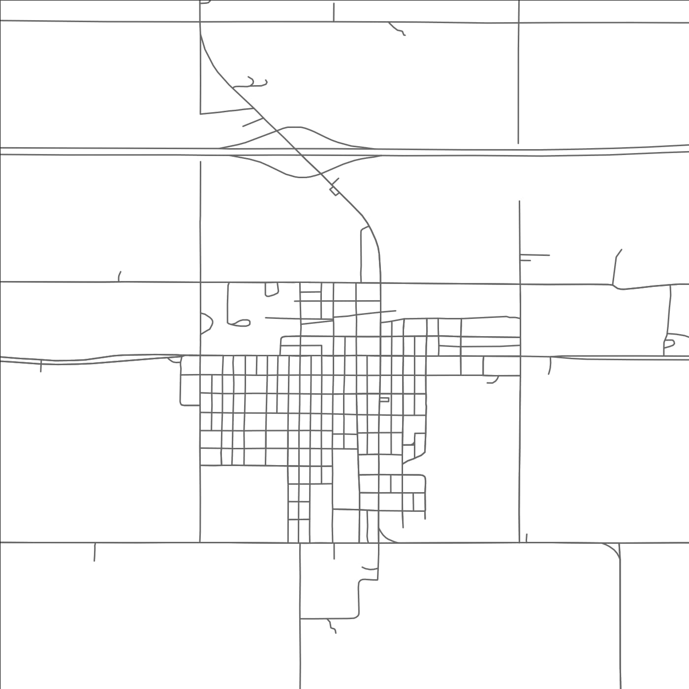 ROAD MAP OF ERICK, OKLAHOMA BY MAPBAKES