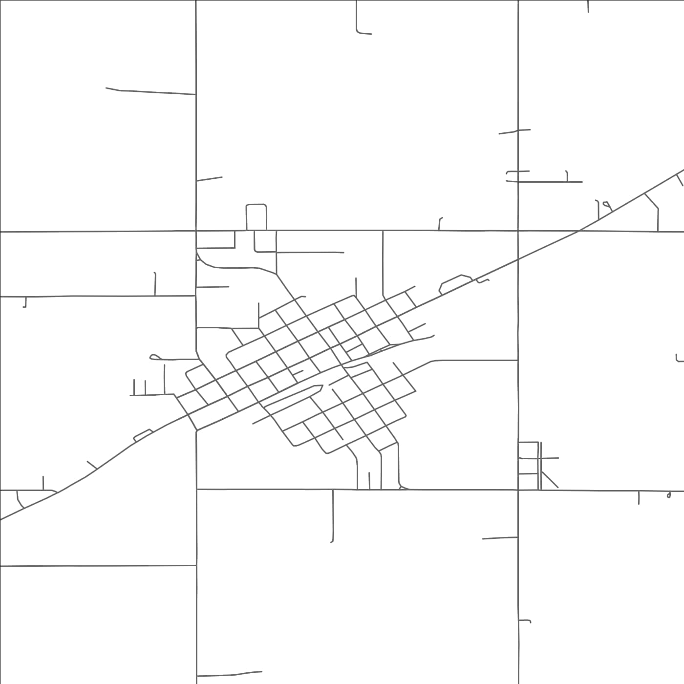 ROAD MAP OF FAIRLAND, OKLAHOMA BY MAPBAKES