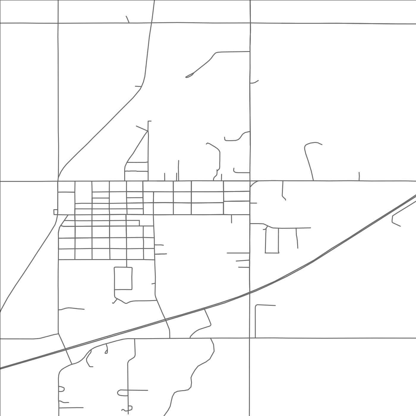 ROAD MAP OF FLETCHER, OKLAHOMA BY MAPBAKES