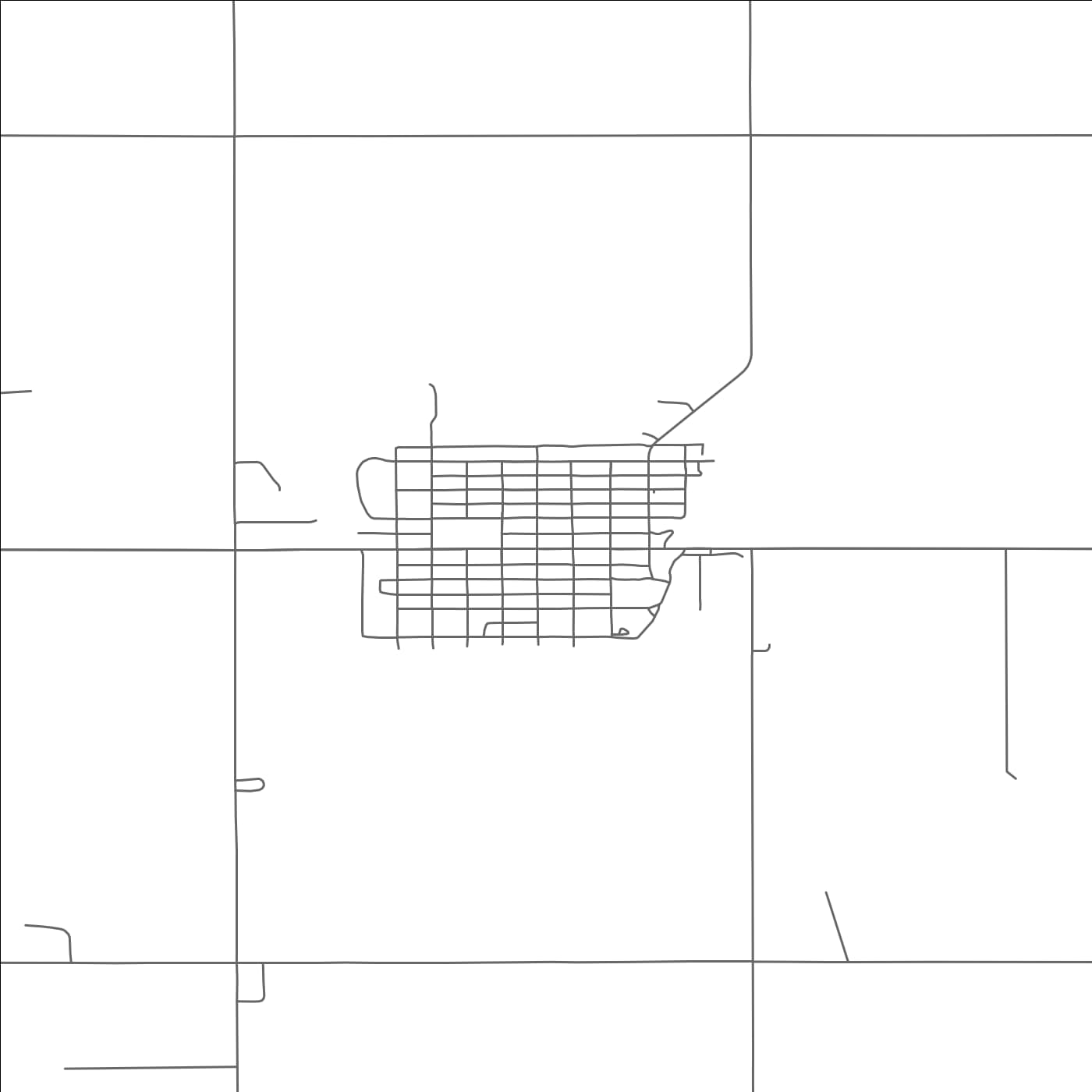 ROAD MAP OF FORGAN, OKLAHOMA BY MAPBAKES