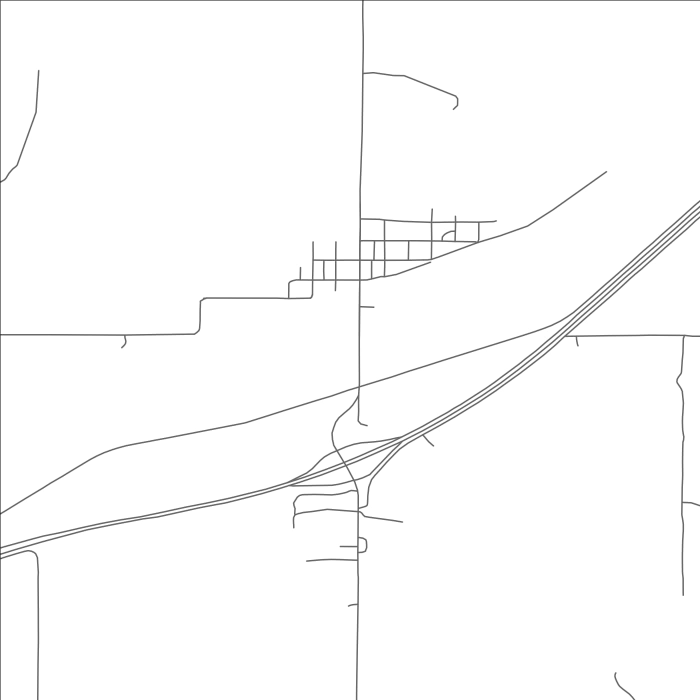 ROAD MAP OF FOSS, OKLAHOMA BY MAPBAKES