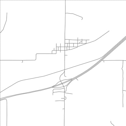 ROAD MAP OF FOSS, OKLAHOMA BY MAPBAKES