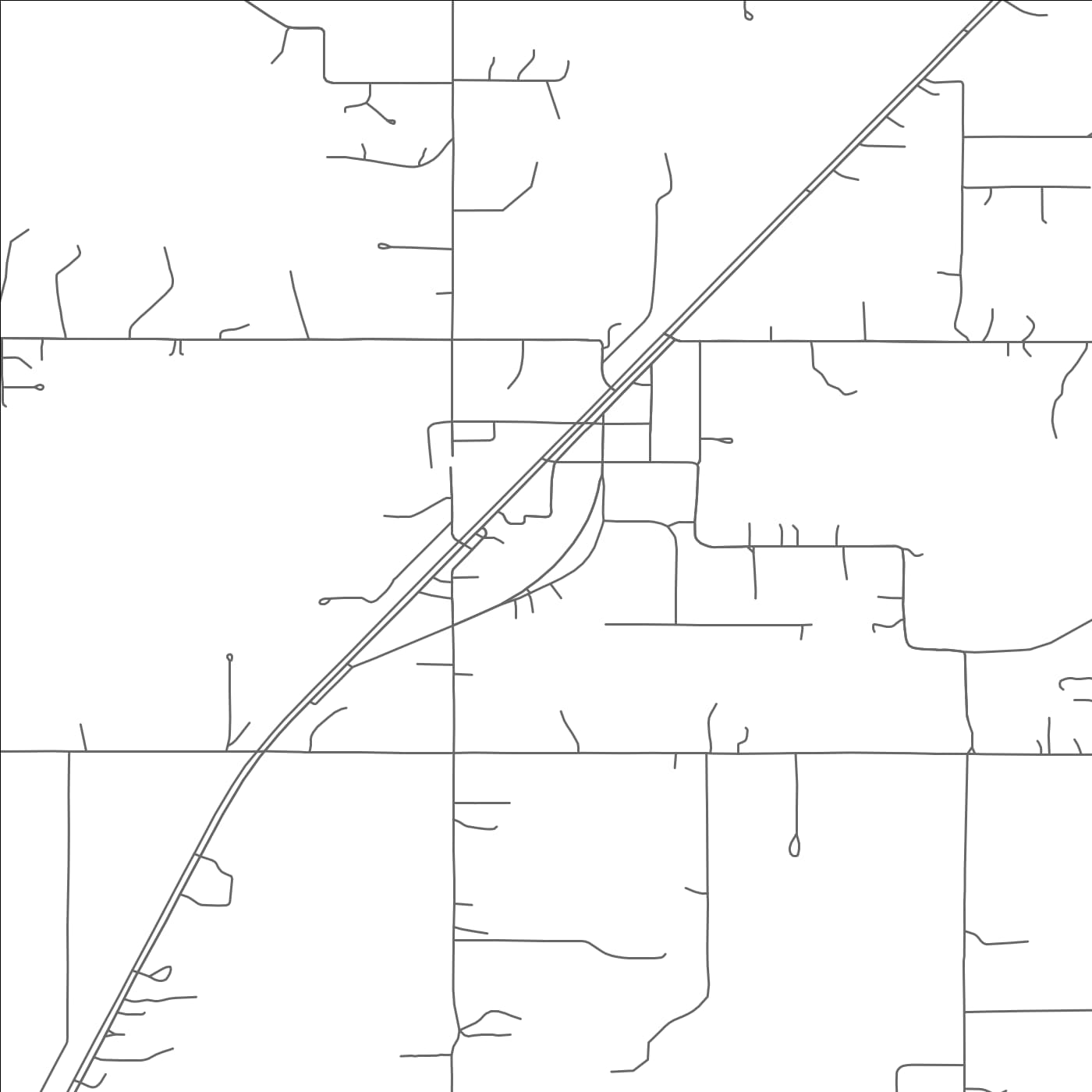 ROAD MAP OF FOYIL, OKLAHOMA BY MAPBAKES