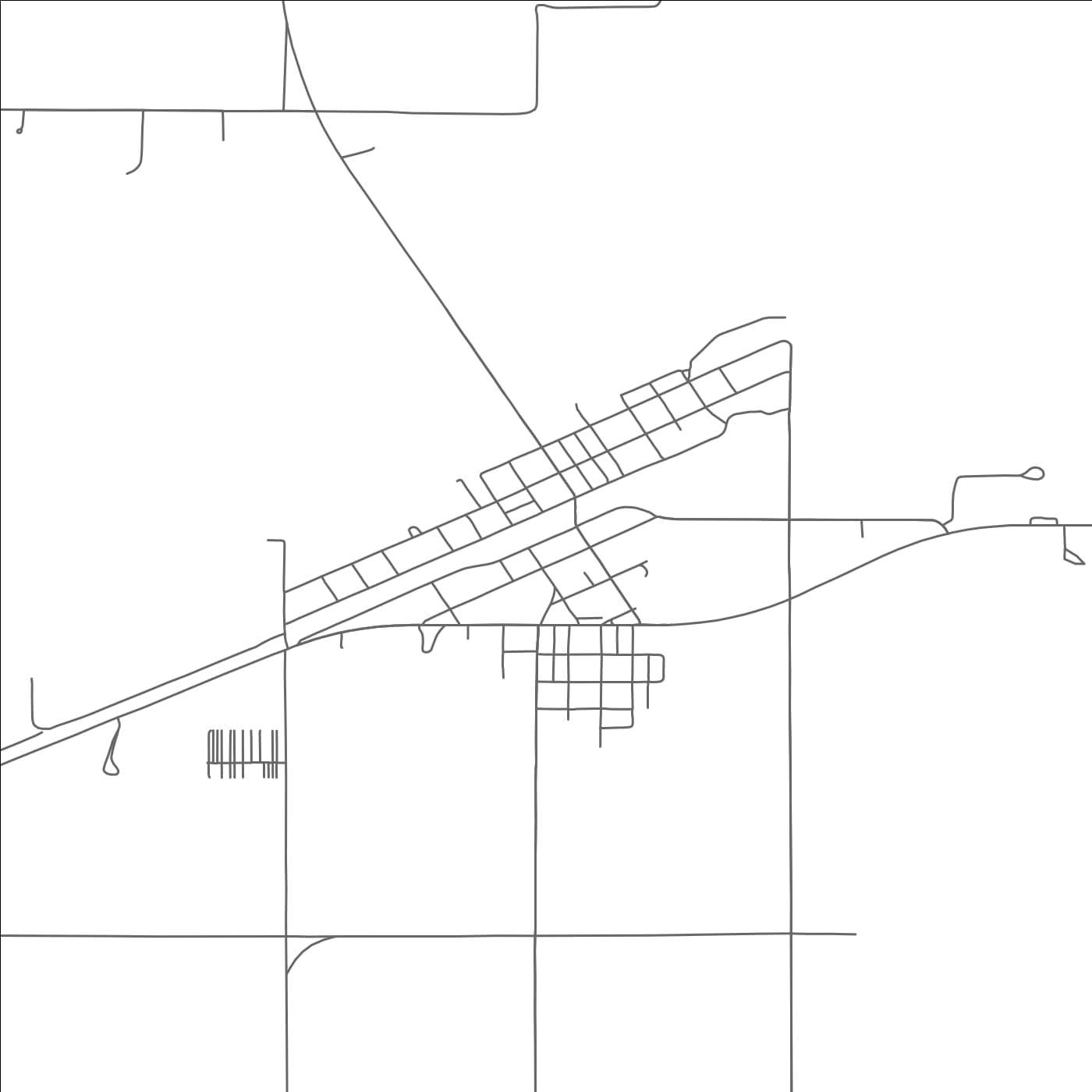 ROAD MAP OF GAGE, OKLAHOMA BY MAPBAKES