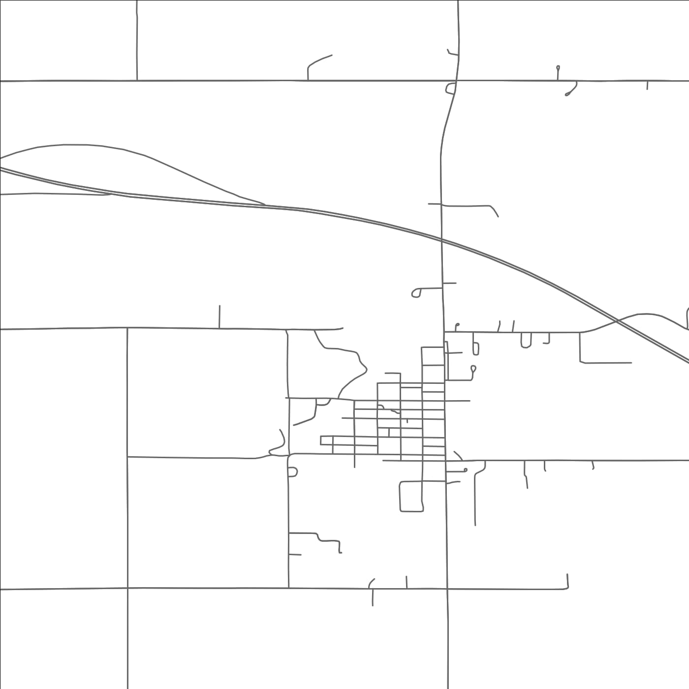 ROAD MAP OF GLENCOE, OKLAHOMA BY MAPBAKES