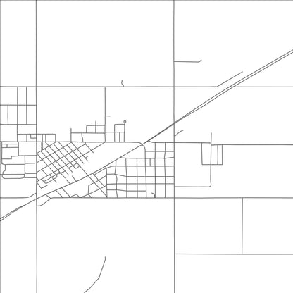 ROAD MAP OF GOODWELL, OKLAHOMA BY MAPBAKES