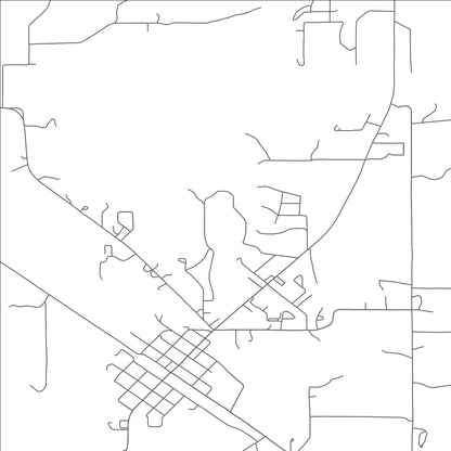 ROAD MAP OF GORE, OKLAHOMA BY MAPBAKES