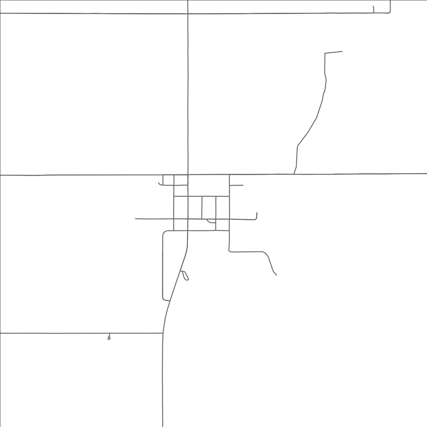 ROAD MAP OF GRAINOLA, OKLAHOMA BY MAPBAKES