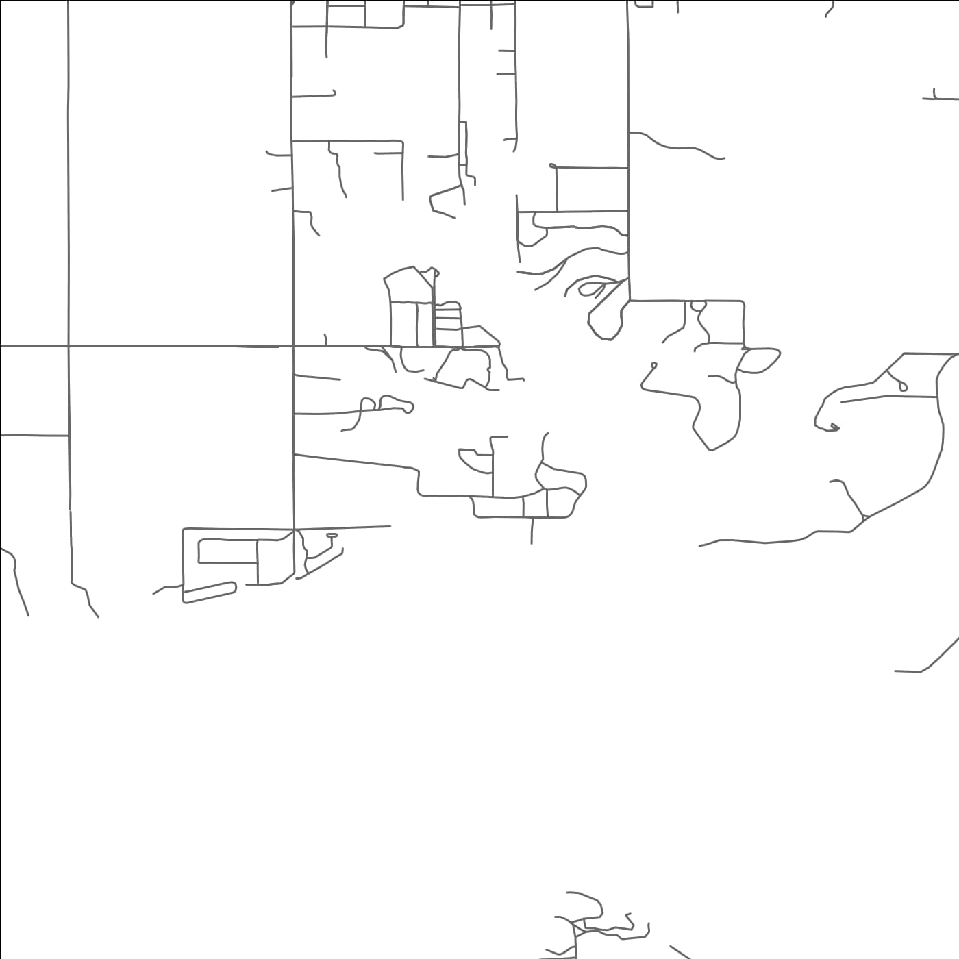 ROAD MAP OF GRAND LAKE TOWNE, OKLAHOMA BY MAPBAKES