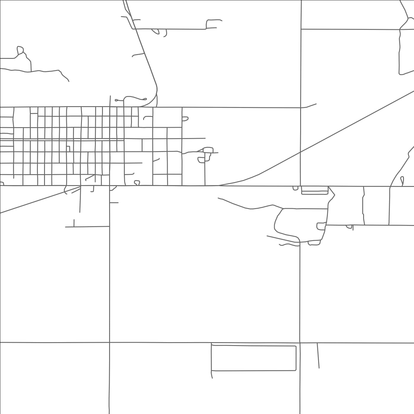 ROAD MAP OF GRANITE, OKLAHOMA BY MAPBAKES