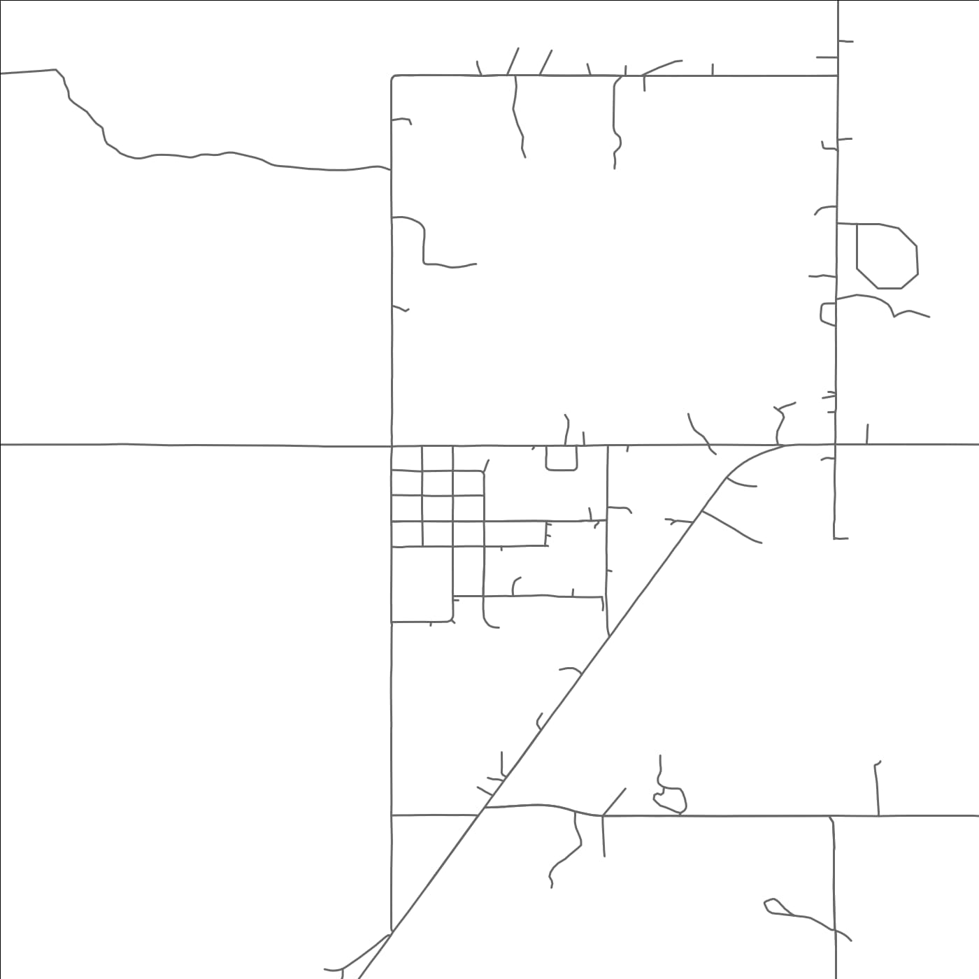 ROAD MAP OF GRAYSON, OKLAHOMA BY MAPBAKES