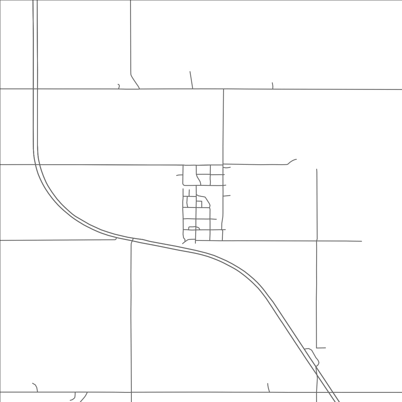 ROAD MAP OF GREENFIELD, OKLAHOMA BY MAPBAKES