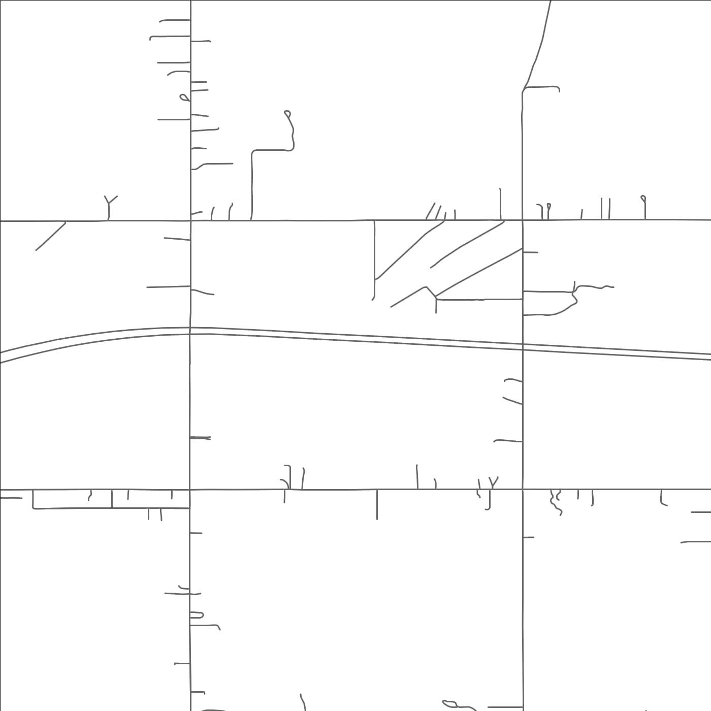 ROAD MAP OF GREGORY, OKLAHOMA BY MAPBAKES