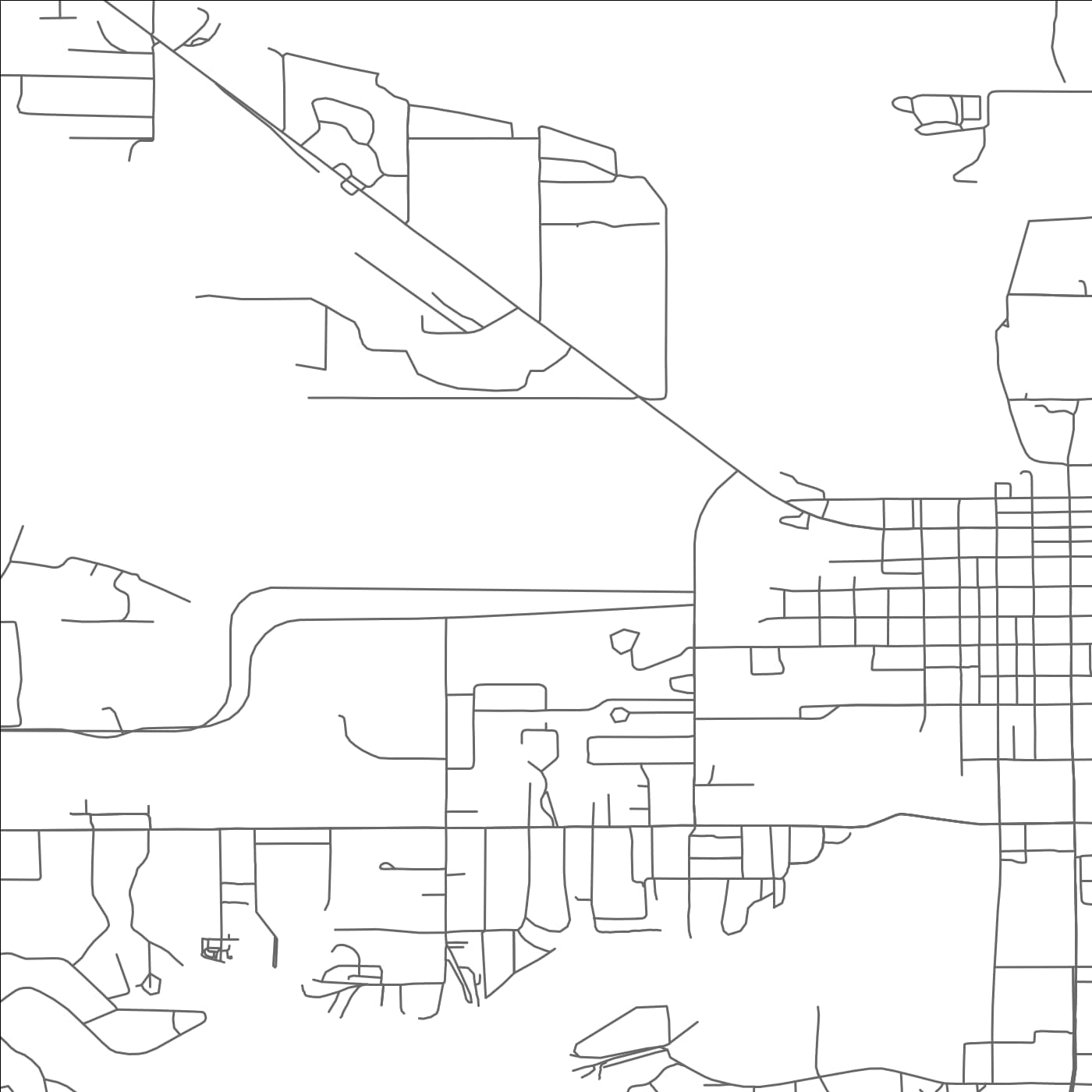 ROAD MAP OF GROVE, OKLAHOMA BY MAPBAKES