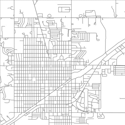 ROAD MAP OF GUYMON, OKLAHOMA BY MAPBAKES