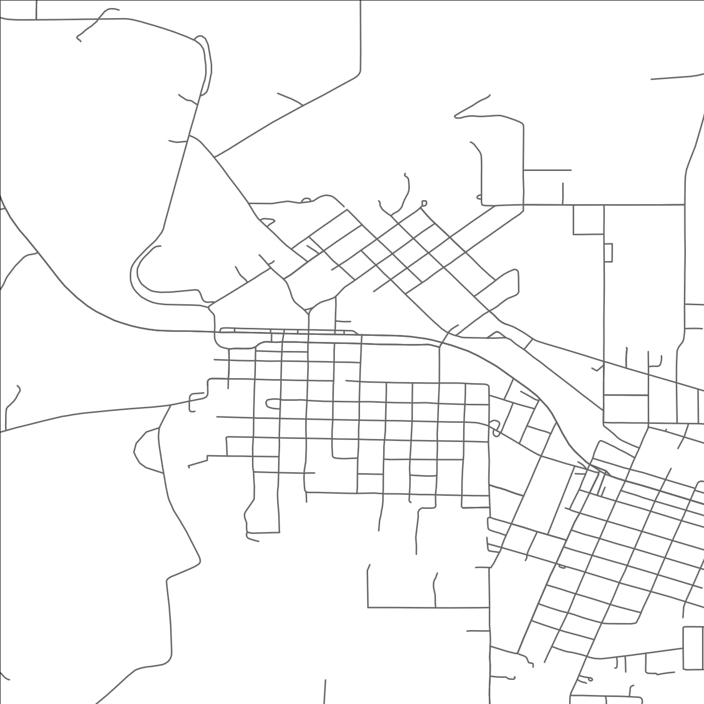 ROAD MAP OF HAILEYVILLE, OKLAHOMA BY MAPBAKES