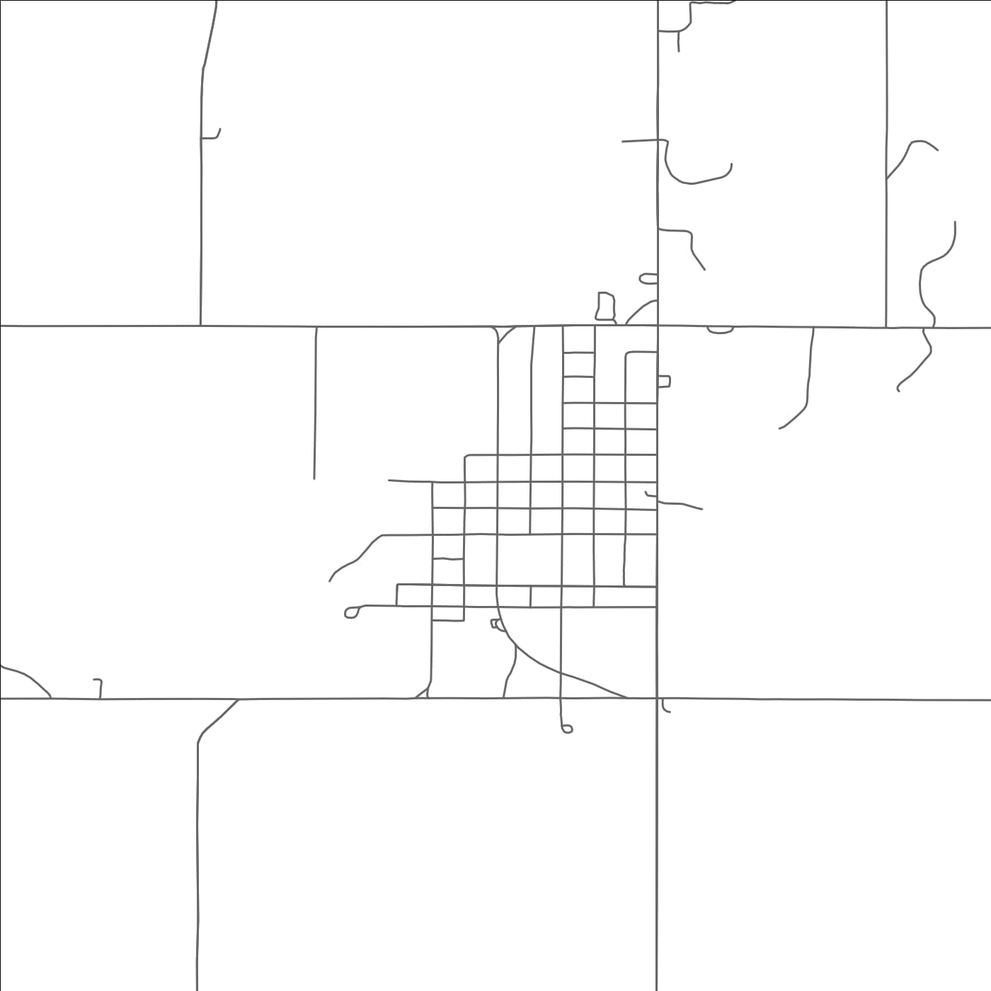 ROAD MAP OF HAMMON, OKLAHOMA BY MAPBAKES