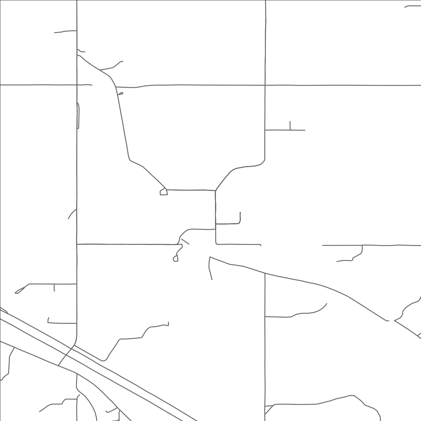 ROAD MAP OF HANSON, OKLAHOMA BY MAPBAKES