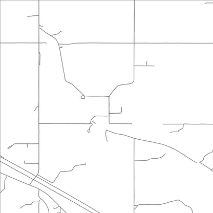 ROAD MAP OF HANSON, OKLAHOMA BY MAPBAKES