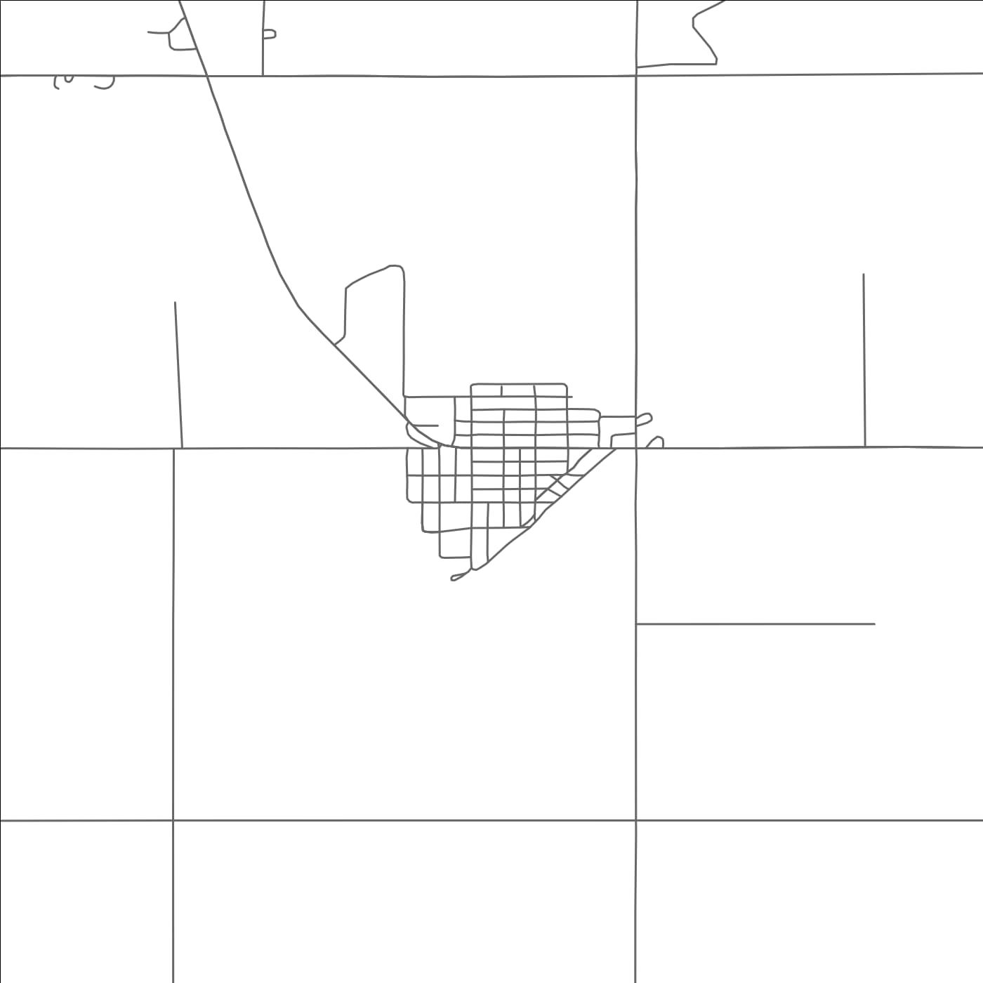 ROAD MAP OF HARDESTY, OKLAHOMA BY MAPBAKES