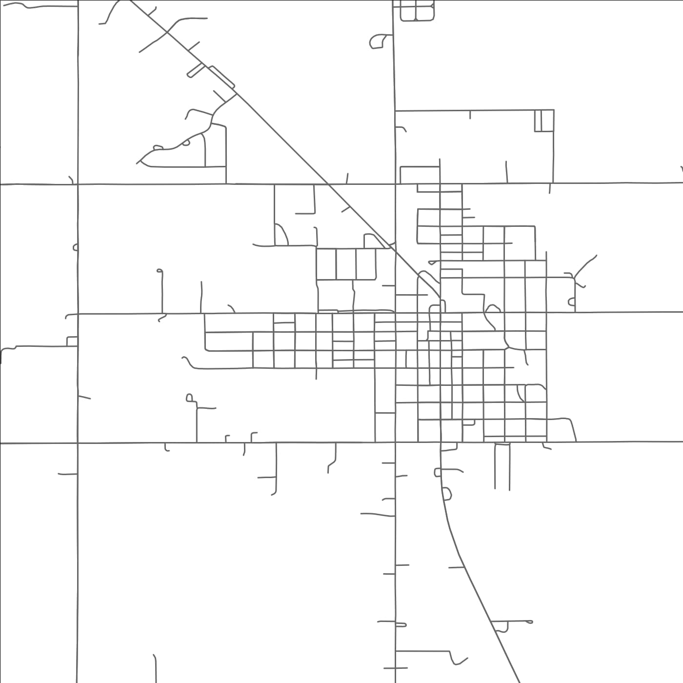 ROAD MAP OF HASKELL, OKLAHOMA BY MAPBAKES