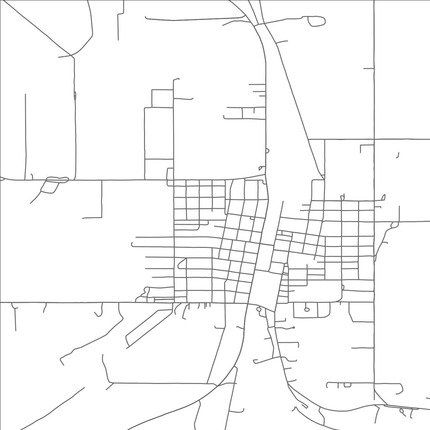 ROAD MAP OF HEAVENER, OKLAHOMA BY MAPBAKES