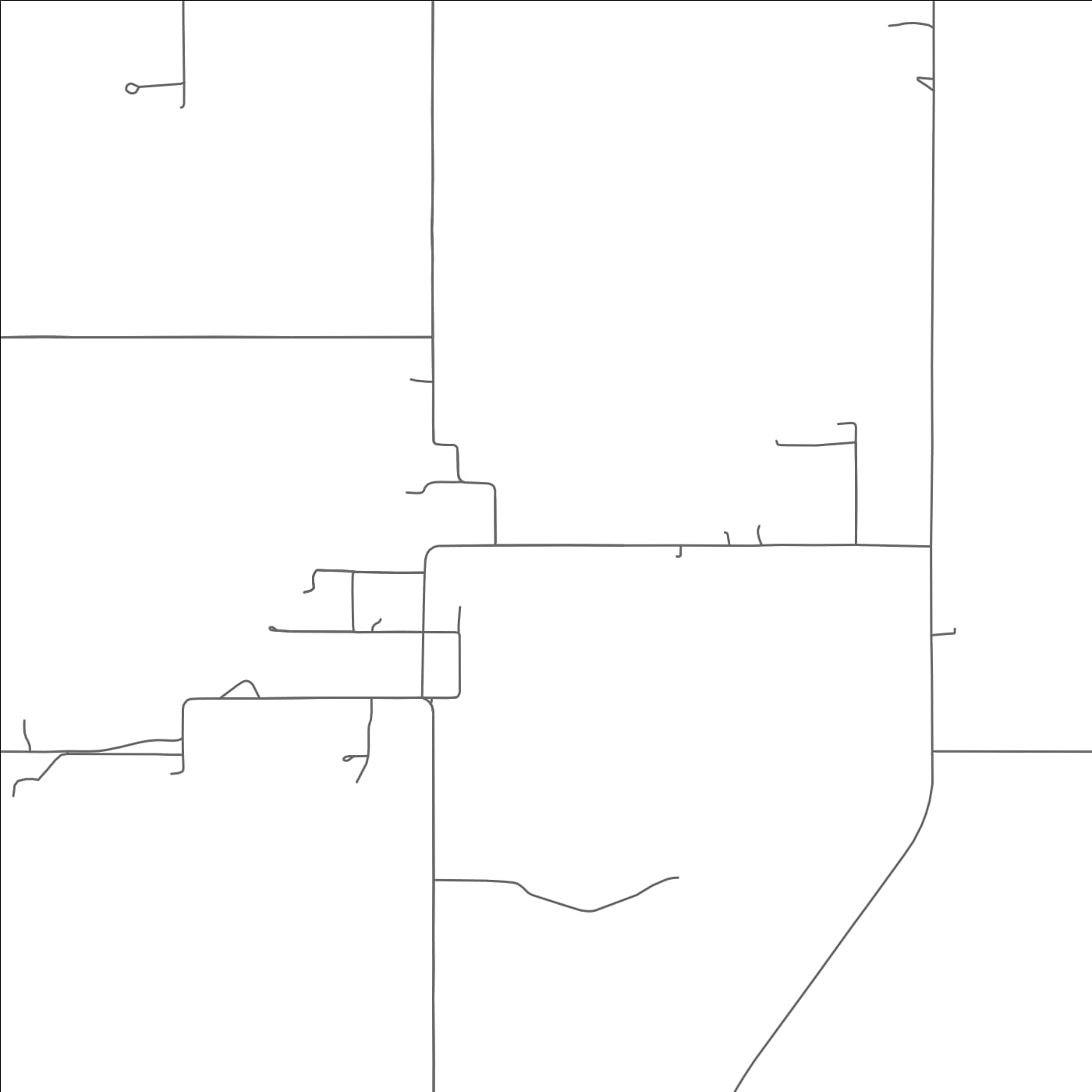 ROAD MAP OF HICKORY, OKLAHOMA BY MAPBAKES