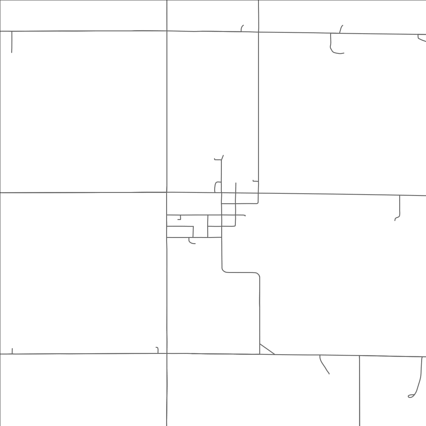 ROAD MAP OF HILLSDALE, OKLAHOMA BY MAPBAKES