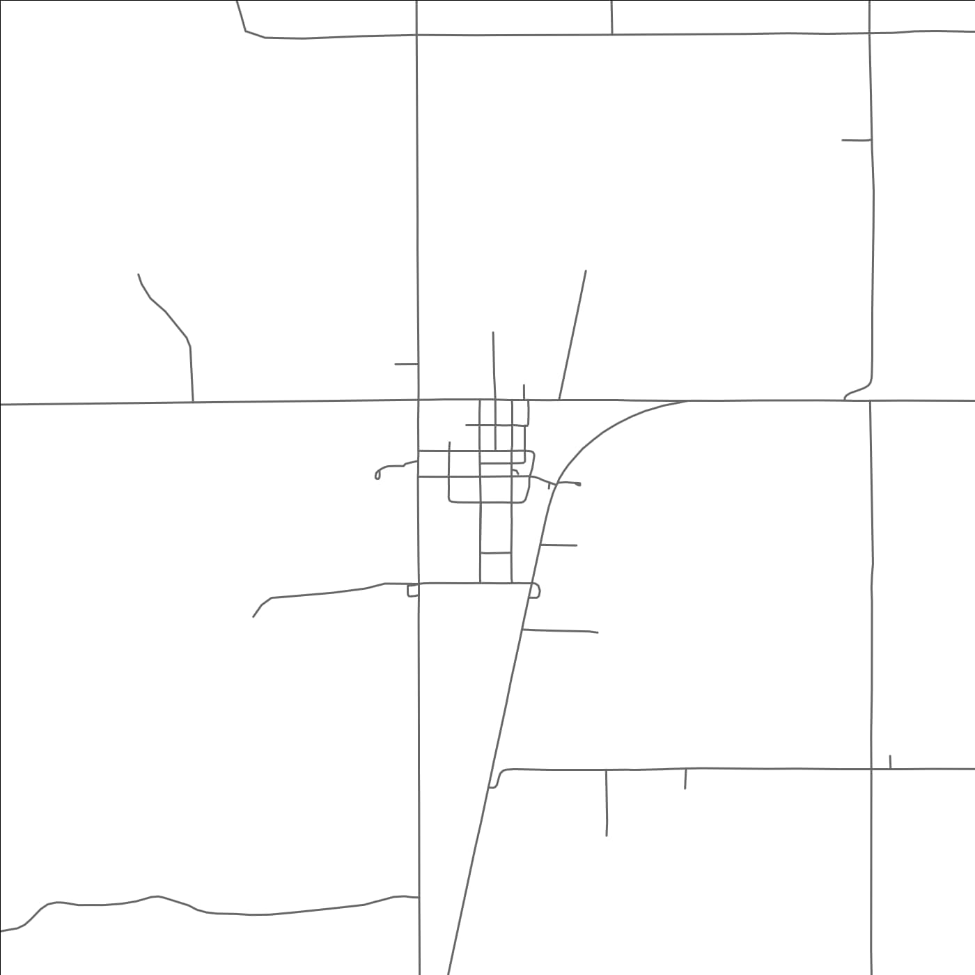 ROAD MAP OF HITCHCOCK, OKLAHOMA BY MAPBAKES