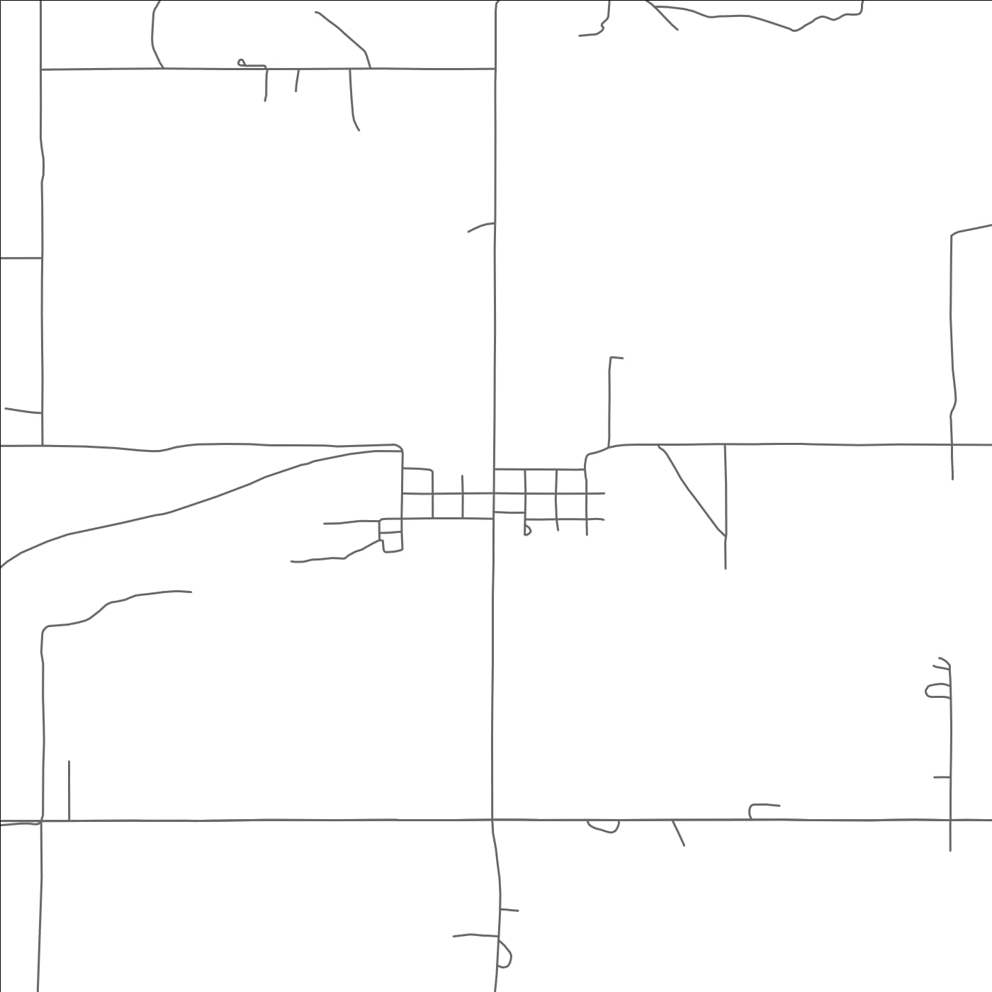 ROAD MAP OF HITCHITA, OKLAHOMA BY MAPBAKES