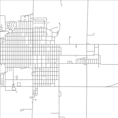 ROAD MAP OF HOBART, OKLAHOMA BY MAPBAKES