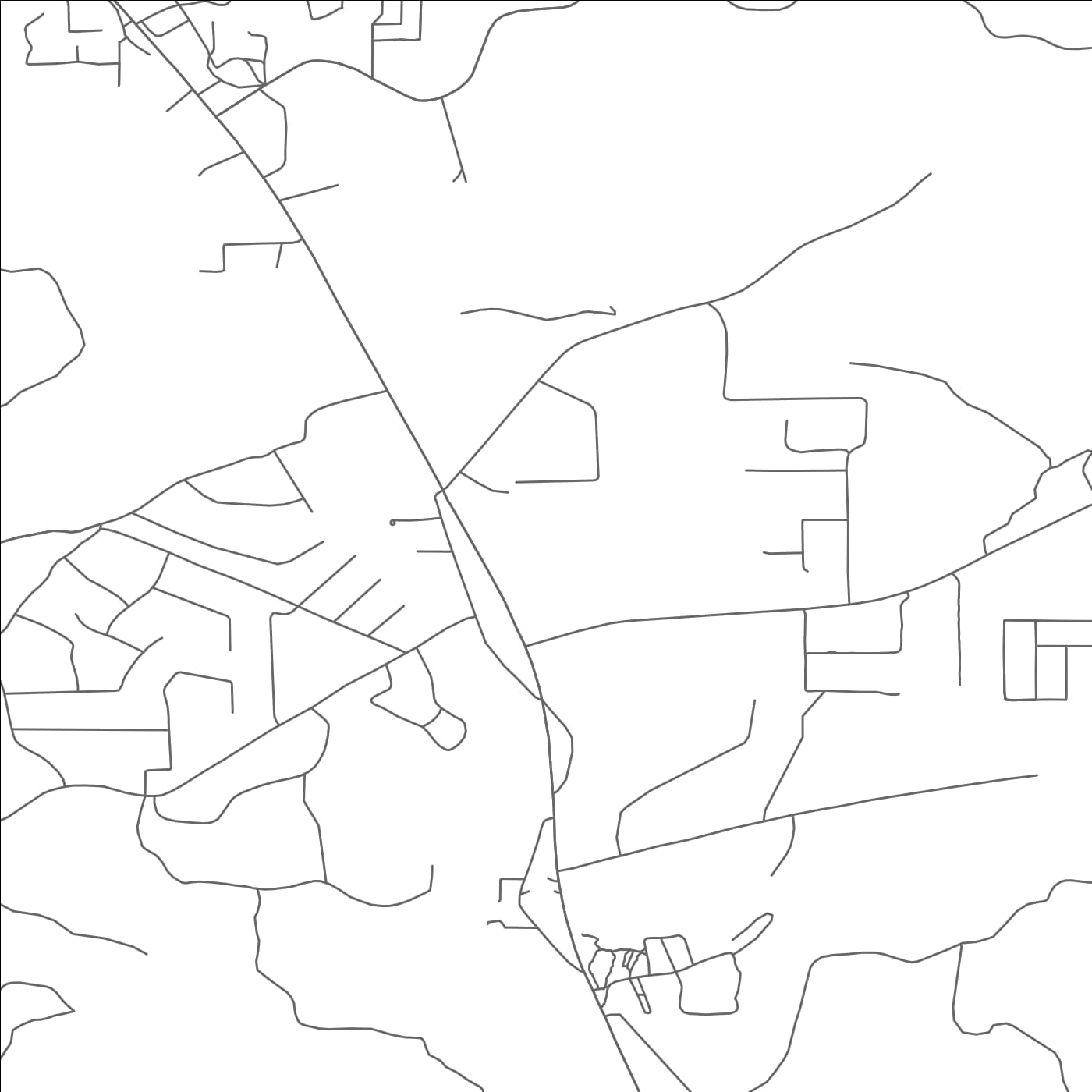 ROAD MAP OF HOCHATOWN, OKLAHOMA BY MAPBAKES