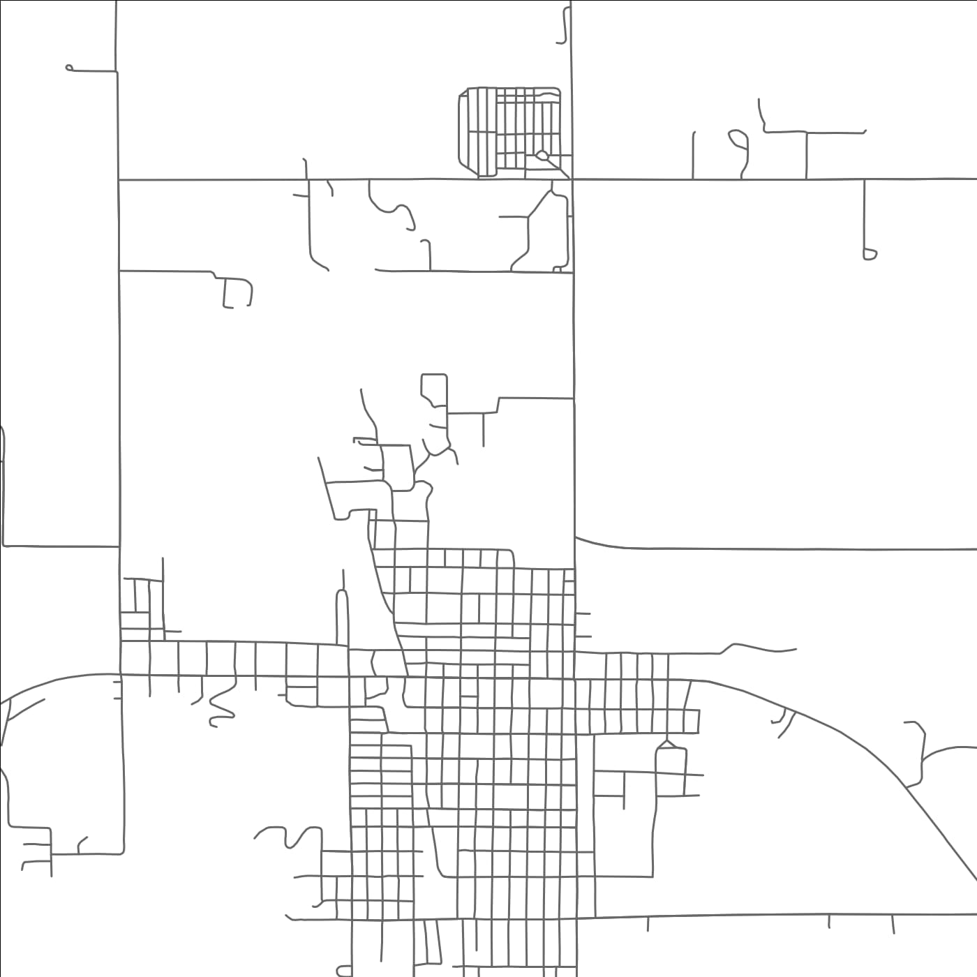 ROAD MAP OF HOMINY, OKLAHOMA BY MAPBAKES