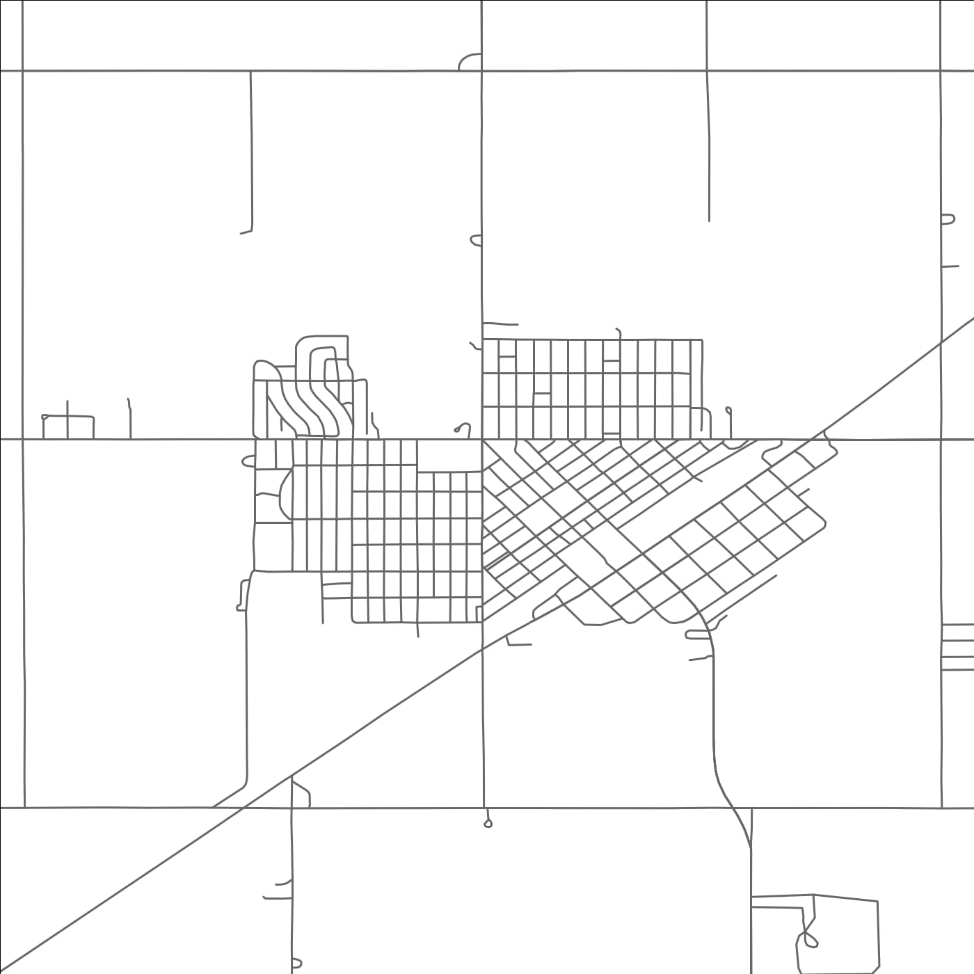 ROAD MAP OF HOOKER, OKLAHOMA BY MAPBAKES