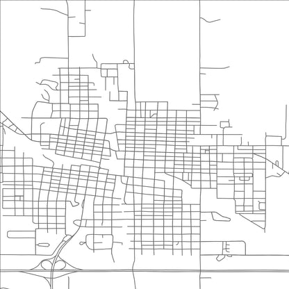 ROAD MAP OF HUGO, OKLAHOMA BY MAPBAKES