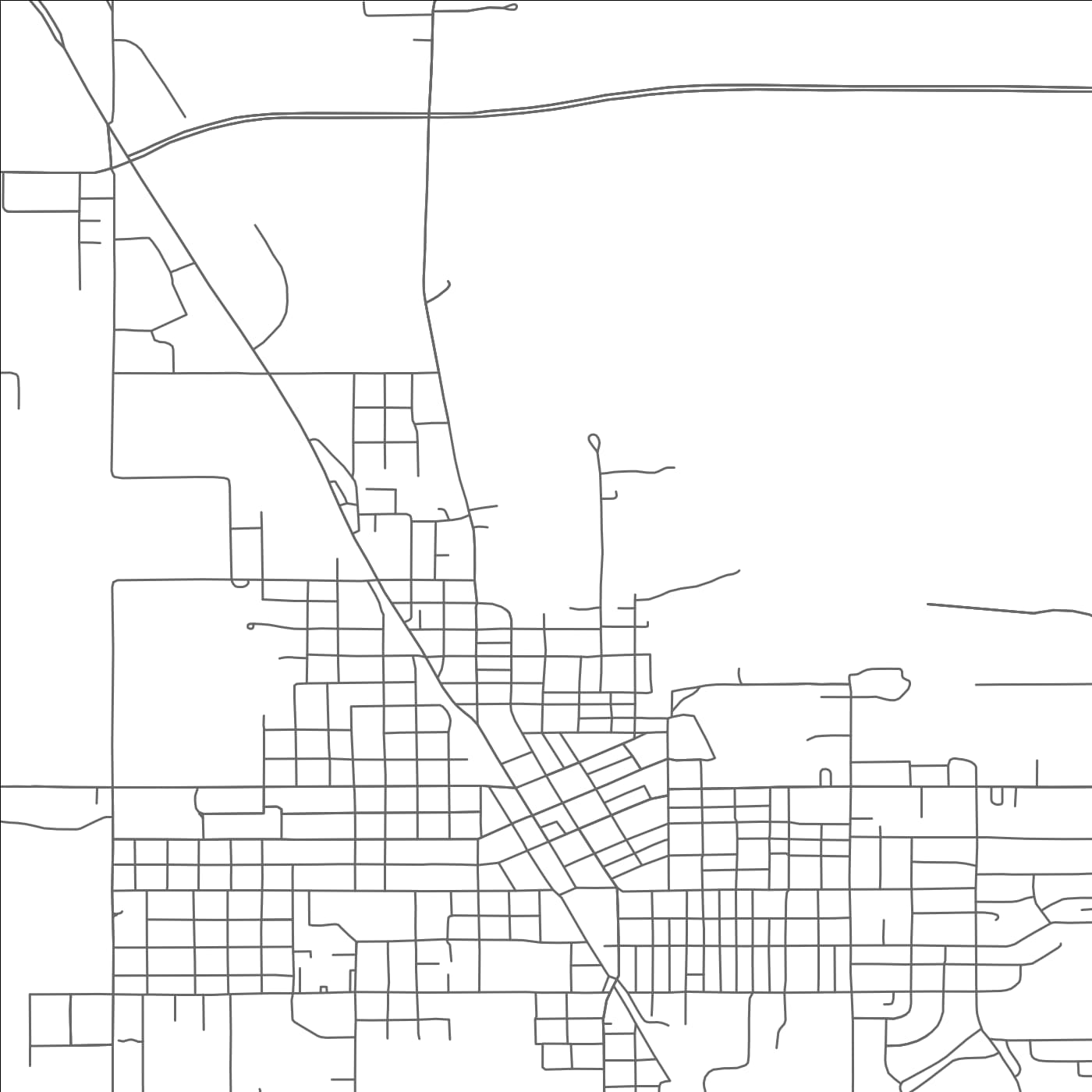 ROAD MAP OF IDABEL, OKLAHOMA BY MAPBAKES